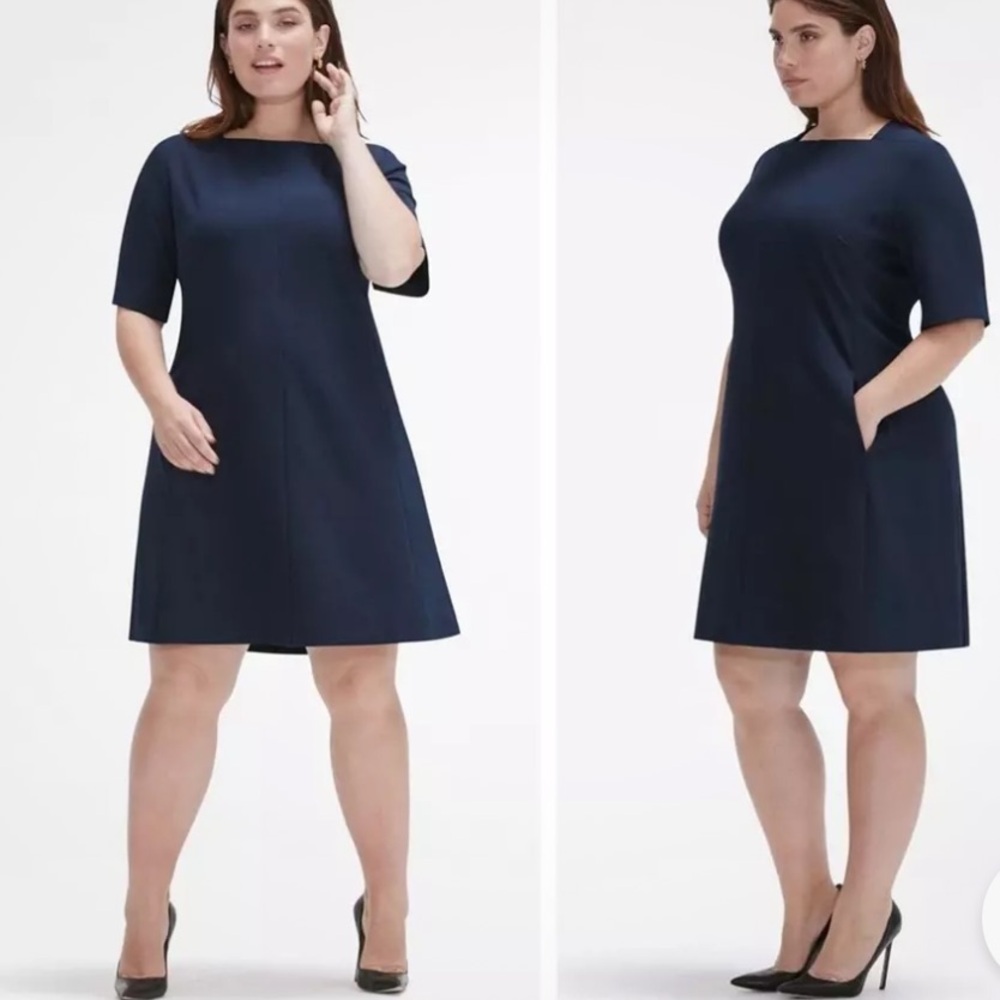 M.M.‎ LaFleur The Emily Shift Office Dress Galaxy Blue Size +2/ 22